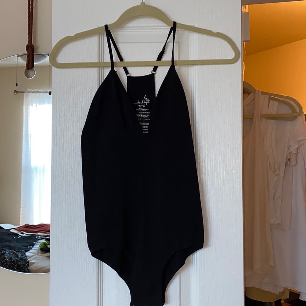 Free People Intimately bodysuit with adjustable straps and keyhole front